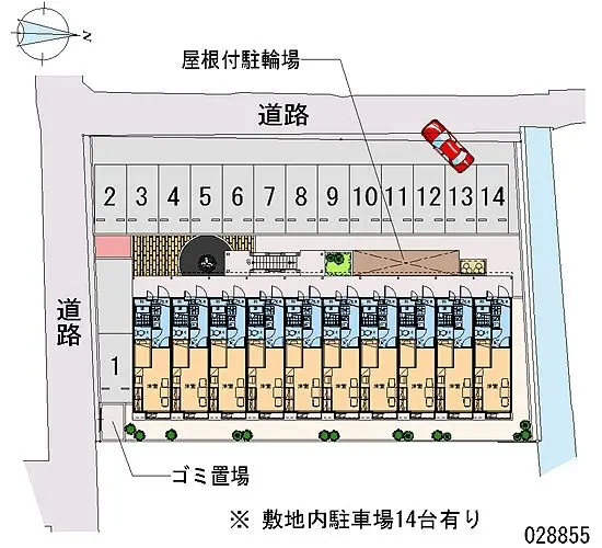 ★手数料０円★佐賀市高木町　月極駐車場（LP）